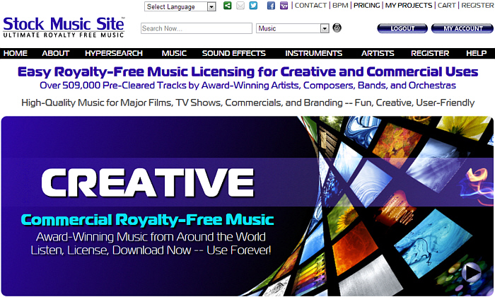 Stock Music Site - A great resource for selling royalty-free music